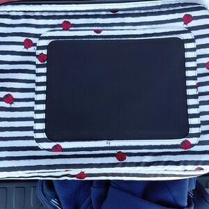 Striped Ladybug Print Computer Bag